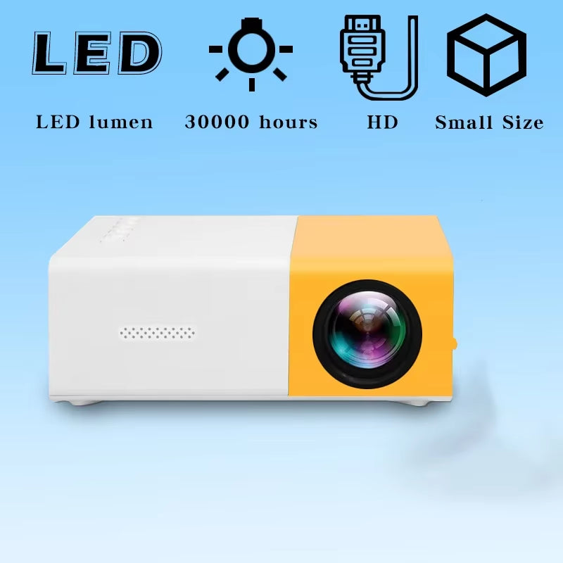 Mini Proyector HD YG300, Proyector Portátil Para Cine En Casa, Películas Al Aire Libre, Teléfono Móvil, LED, USB, Proyector De M