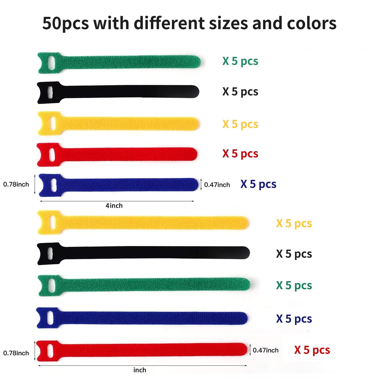 Cable/Cord Management Ties, 50 Pieces